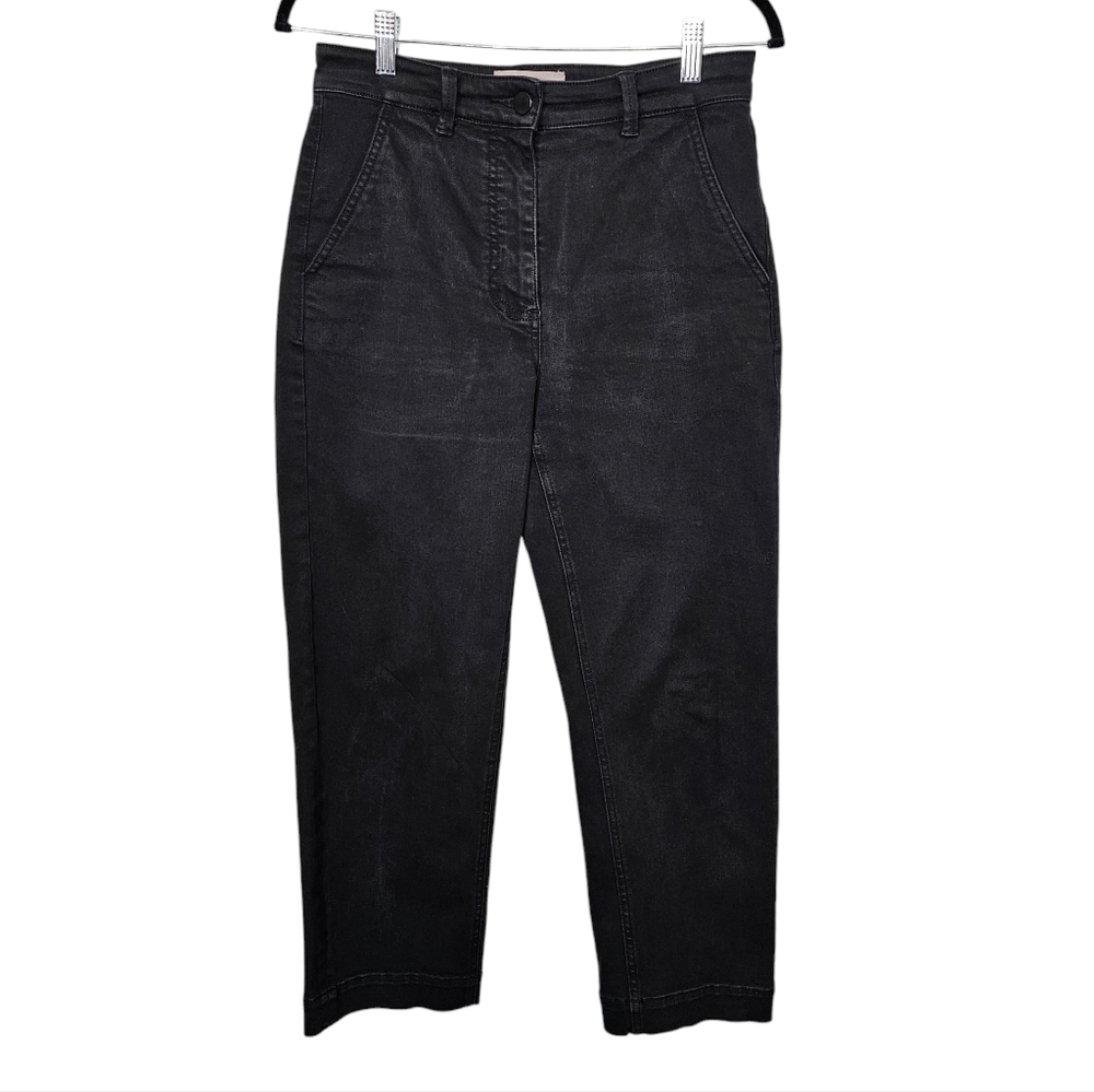 Everlane Cropped Straight Regular Black Denim Jeans Sz 4 - Picture 4 of 12